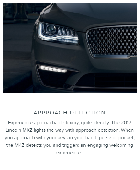 Approach Detection Lincoln MKZ