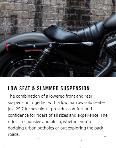 2018 Harley-Davidson Iron 883™ Low seat and slammed suspension 