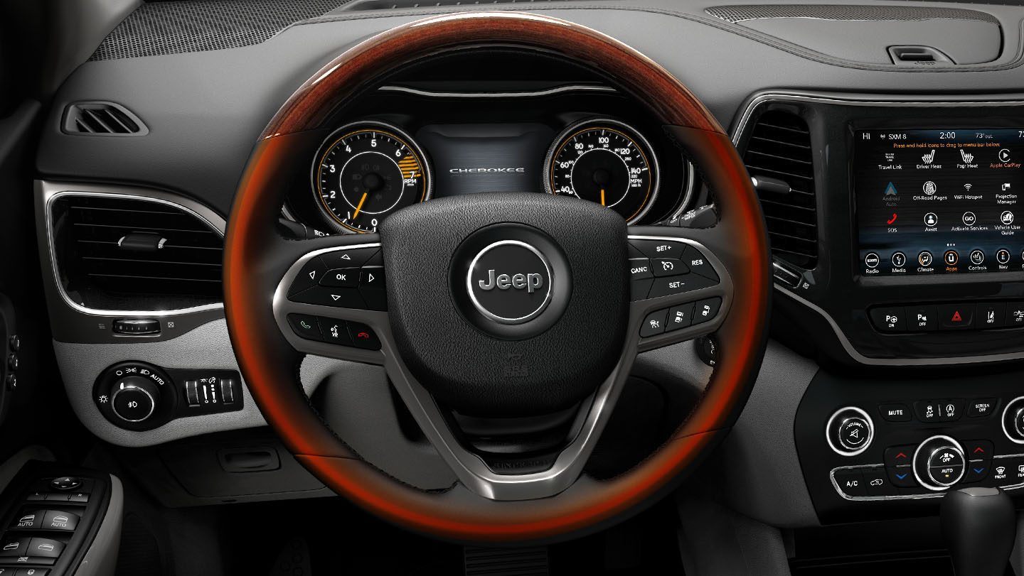 2019-Jeep-Cherokee-Interior-All-Weather-Features-Heated-Steering-Wheel