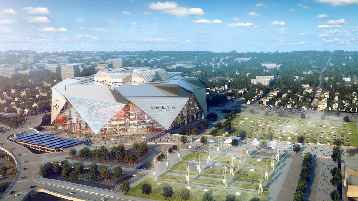 Mercedes-Benz Stadium, Future Home to the Atlanta Falcons, Being Built in  Atlanta. - Military AutoSource