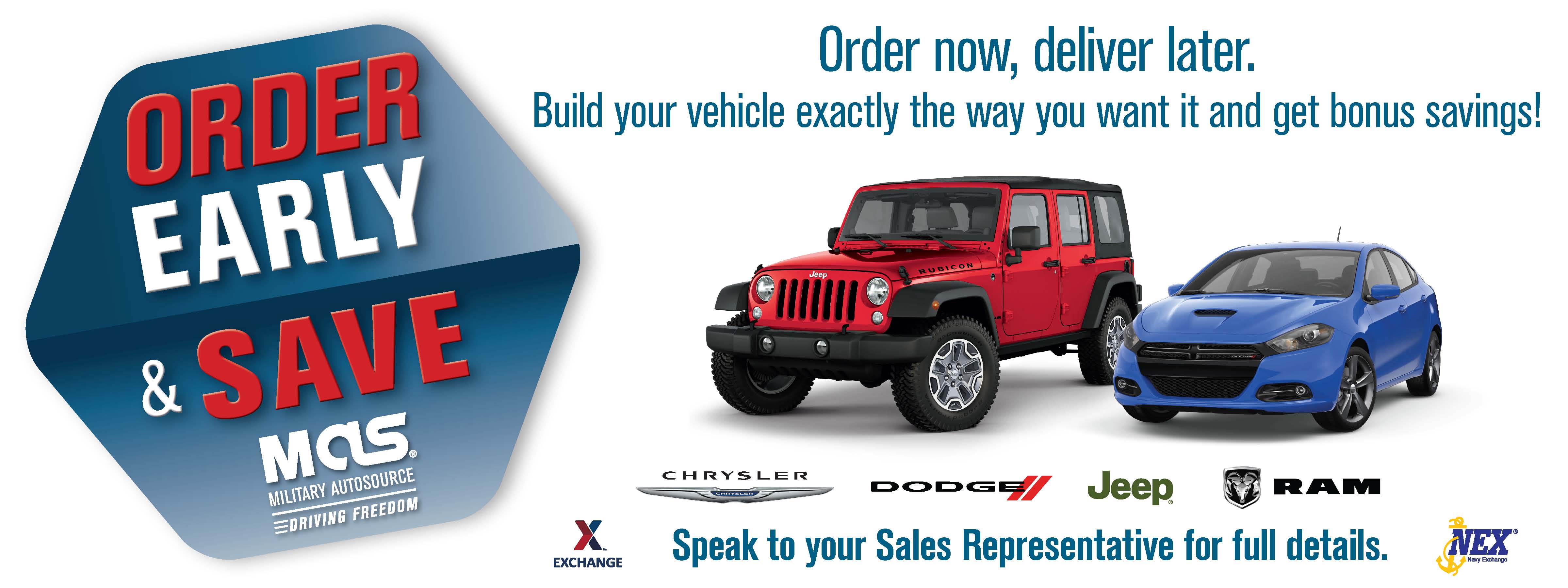 Chrysler Military Savings Bonus Vouchers! Mid East and Far East Exclusive Military AutoSource