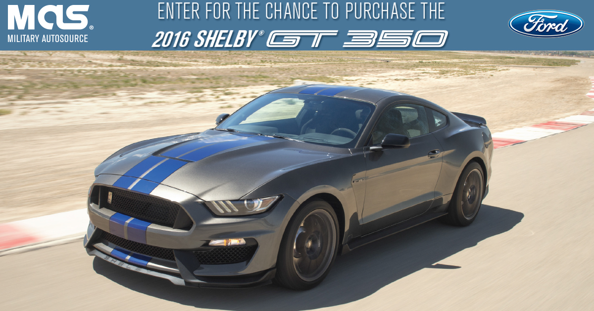 Ford Mustang Shelby GT350 Military Giveaway