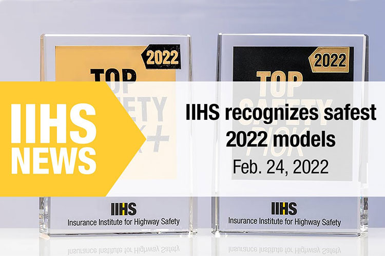 IIHS recognizes safest 2022 Models