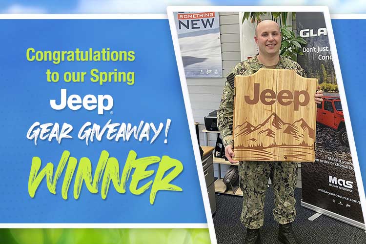Congratulations to our Spring Jeep Gear Giveaway Winner
