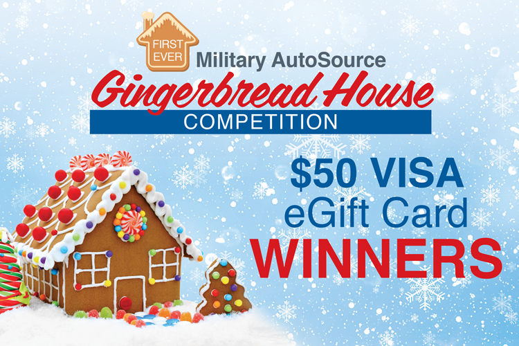 Gingerbread House Competition $50 Visa eGift card Winners