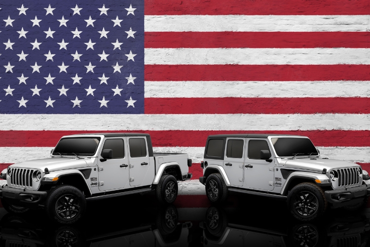 Jeep Wrangler American Flag Stationed Service Members