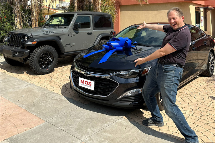 Excited Service Member Picks up Car in Europe