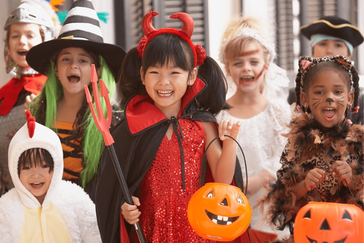 Military Kids Celebrate Halloween Trick or Treat