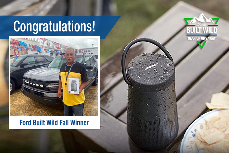 Congratulations to Ford Built Wild Bose Speaker Winner