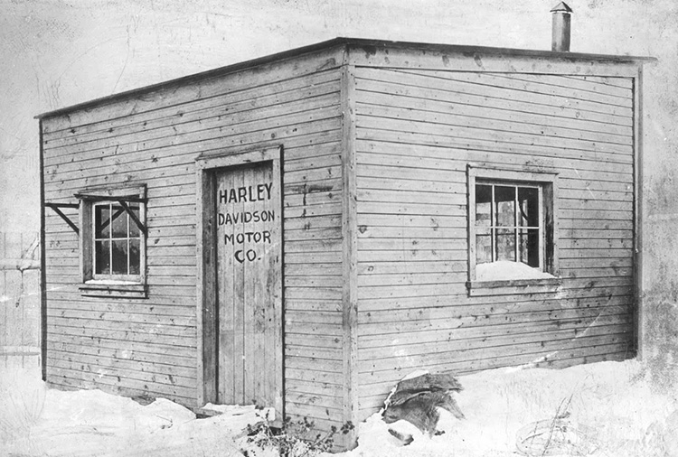 The first Harley-Davidson bike was created in a shed