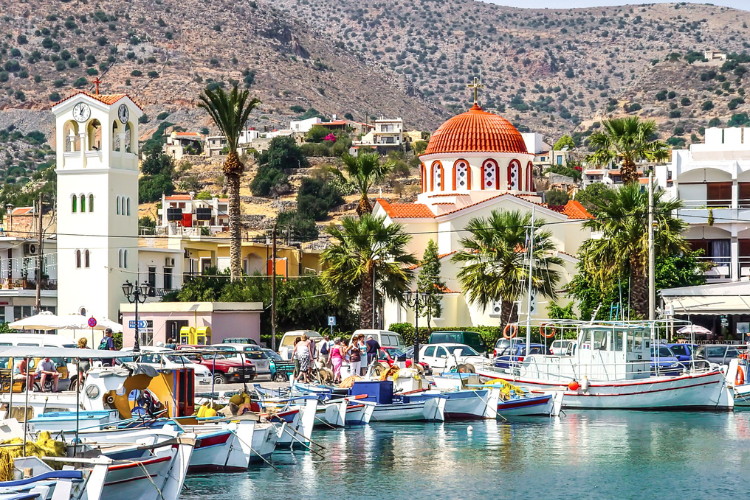 Elounda fishing town destination for military members